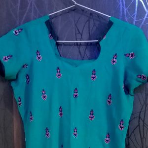 Short Kurti Sea Green