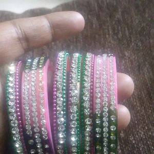 Diamond Fibre Bangles Set.