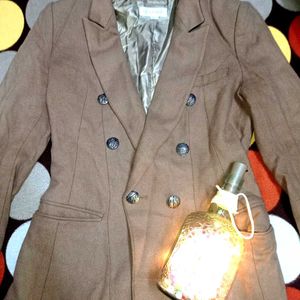 Formal Warm Jacket In Tan Color