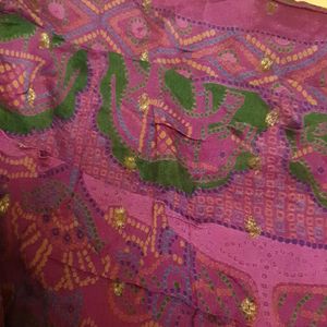 Ethnic Motif Purple Saree