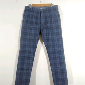 Navy Blue Printed Pants (Men's)