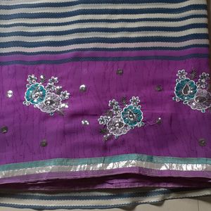 New Purple Saree