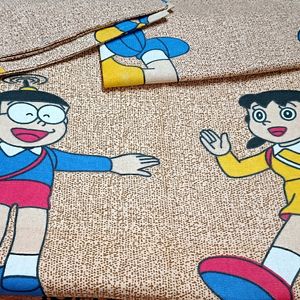 BRAND NEW DORAEMON CARTOON PRINTED COTTON BAJAJ BEDSHEET /KIDS BEDSHEET