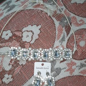 American Diamond (AD) Necklace And Earrings Set