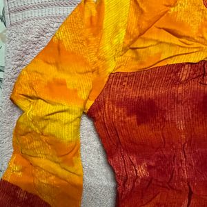 Yellow red kurti