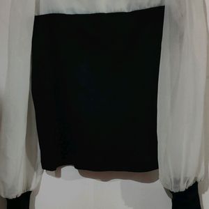 Black And White Colour Top