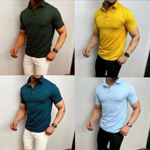 Basic Polo Collar Tshirt- Four Piece Combo