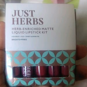 Brand New Just Herbs Lipstick Kit - Brights&Pinks