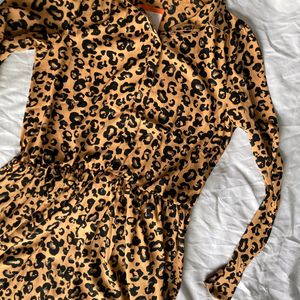 LEOPARD PRINT WITH TAG DRESS