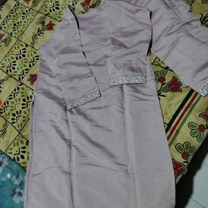 Silk Kurta Set With Organza Duppta😍