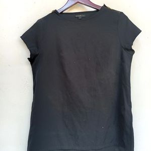 Black Top With Gold Chain Detailing  On Shoulders