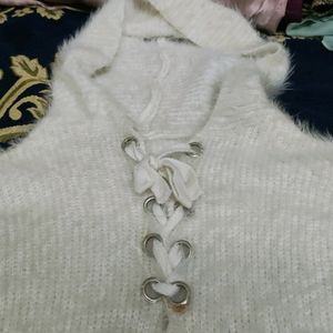 Korean furr Sweatshirt With Hoodie Free Size 🎁