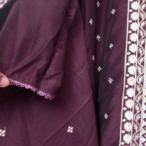 Wine Color Kurta Set