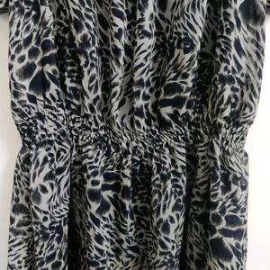 Blue Animal Print Dress