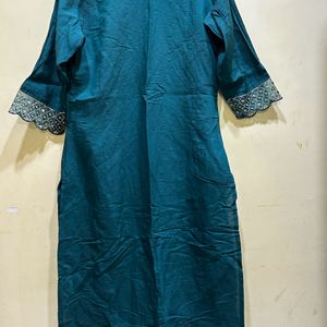 Berrylicious Green Embroidered Kurta Set Size XL