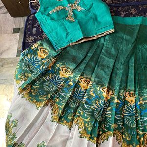 Peacock 🦚 Lehenga Choli With Dupatta Heavy Work