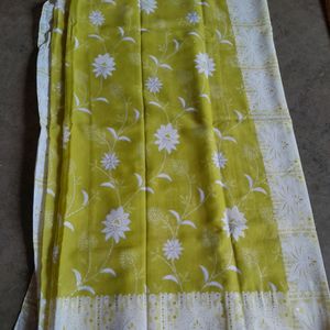 Synthetic Gerogette Saree