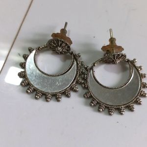 Trending Black polish mirror earrings