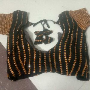 Black Chikan Wark Blouse