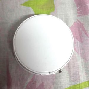 White Mini Round Jewelry Box Organizer