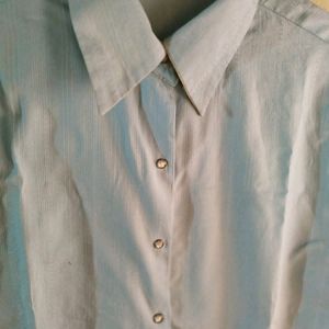 Formal Blue Shirt For Women