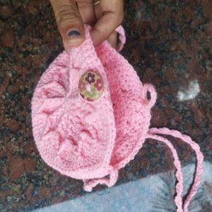 Handmade Baby Pink Sling Bag