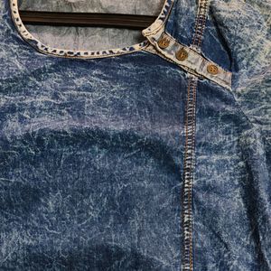 Awesome Denim Kurti With Unique Patterns