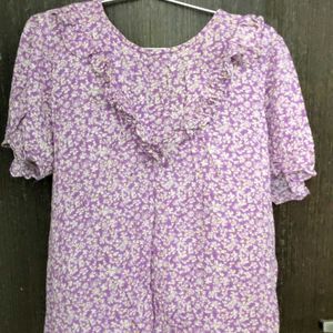 Rio Lavender Top With Button Back