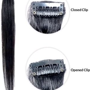 Stip Hair Extension 2 Pcs Black Color