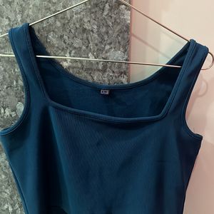 Navy Blue Crop Top