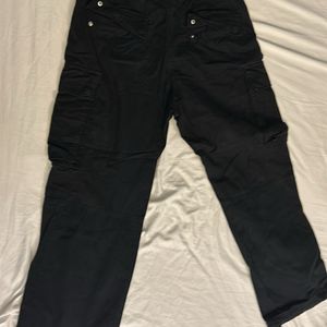 Black Relaxed Fit Cargos (mens)