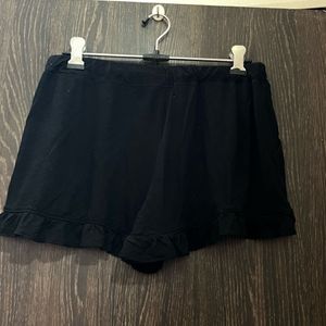 Black Ruffle Shorts