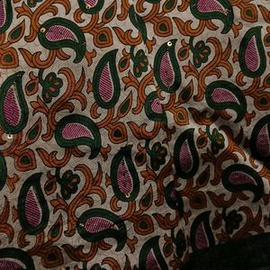 Silk Kalamkari Printed Saree, It Looks Beautiful