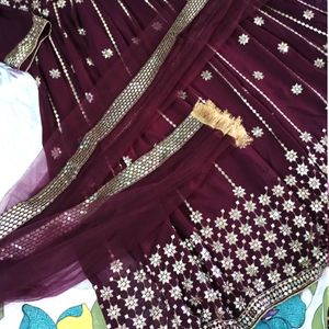 New Purple Lenga Choli Gown