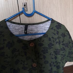 Olive Green Color Max Top