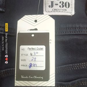 (L-30) 28 Size Slim Fit Denim Jeans