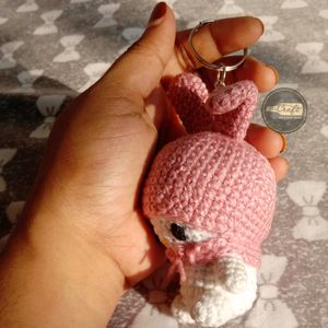 Cartoon Character Melody Crochet Keychain