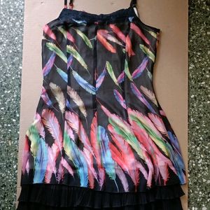 Short Dress/Long Top Feather Design