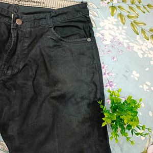 Black Cotton Jeans Pant Size -36