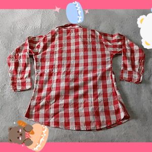 Cute Chex Red & White Shirt 🍒