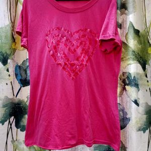 Pink Heart T Shirt