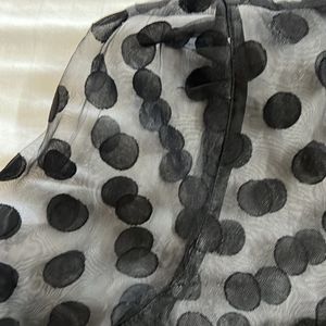 Polka Dot Black Organza Party Shirt