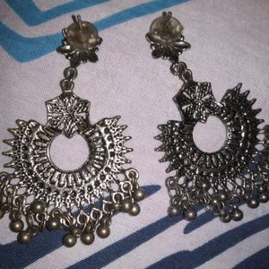 Combo Of Silver Oxidised Earrings.