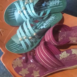 New Combo Slippers Girls Beautiful Comb