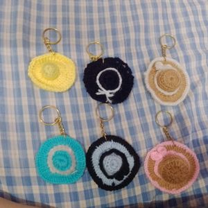 Crochet hat Keychains