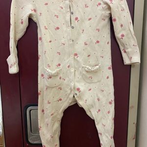 BabyOye Cotton Waffle Knit Full Sleeves SleepSuit