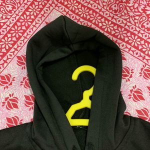 Black Striped Hoodie