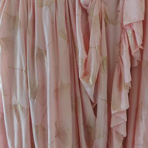 Pink Ruffle Sari Only