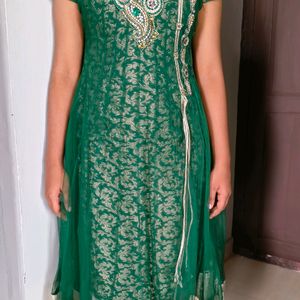 Green Anarkali Set