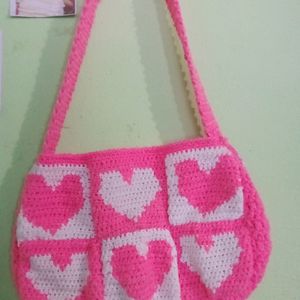 Heart Crochet Bag